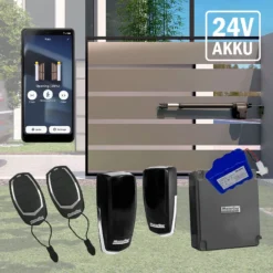 Alternative view of Motorline Lince 300 - 24V - Kétszárnyú kapunyitó szett - akkumulátorral