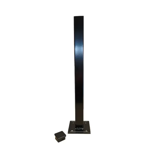 Fotocella oszlop porfestett acél fekete 50 cm